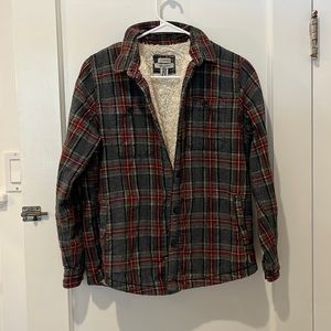 Sherpa lined relaxed fit flannel